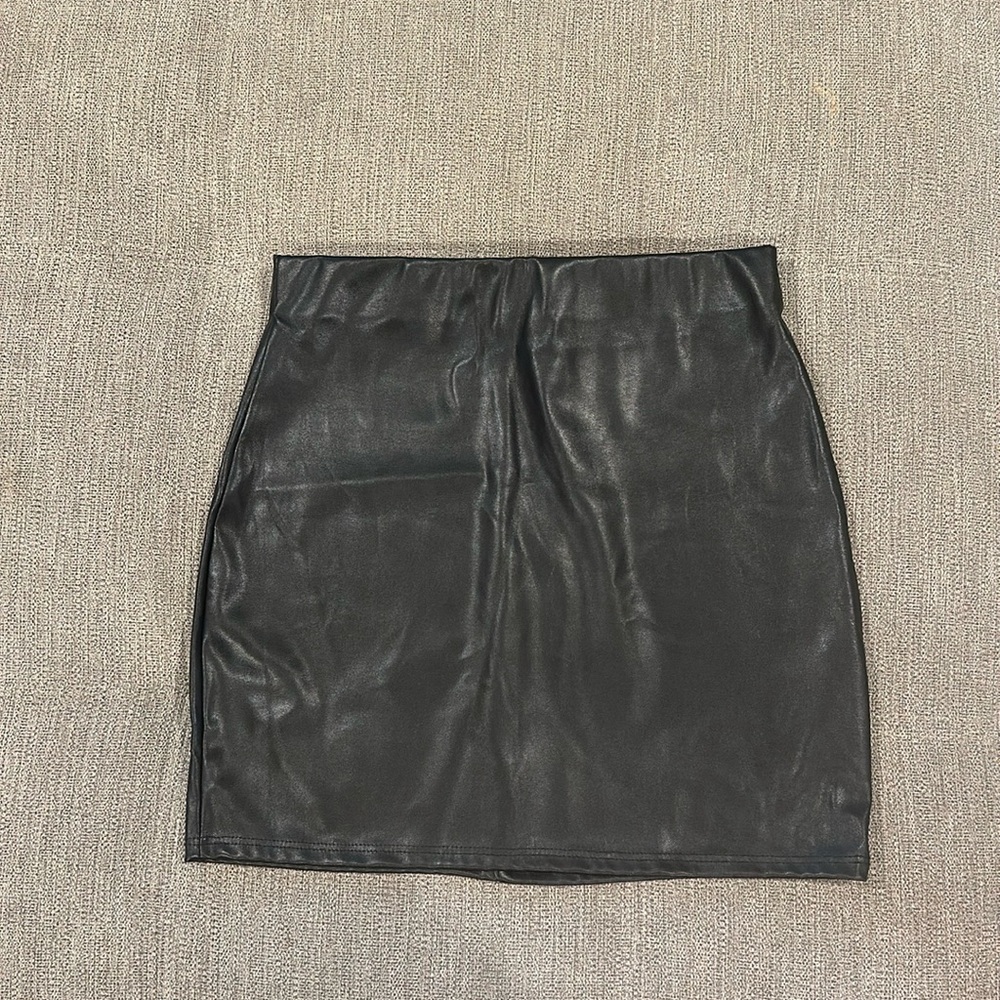Faux Leather Skirt